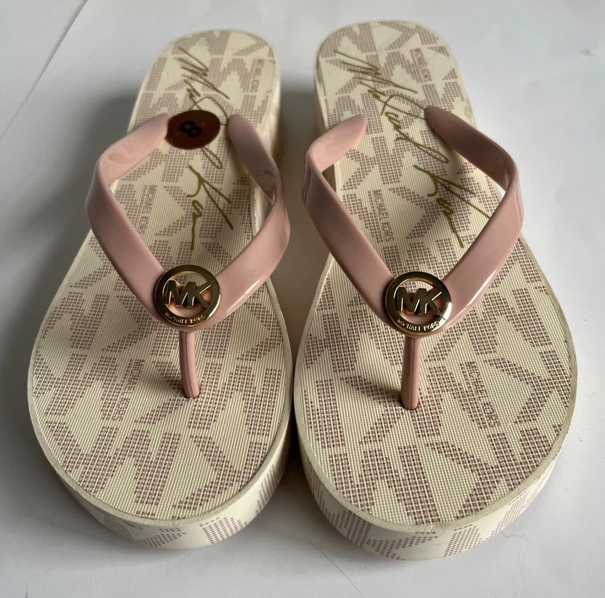 Michael kors flip flops rose gold new arrivals