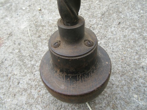 VTG 18th C ANTIQUE ABS RARE MASSIVE ARCHIMEDES SPIRAL HAND DRILL CRAFTSMAN TOOL - Picture 6 of 10