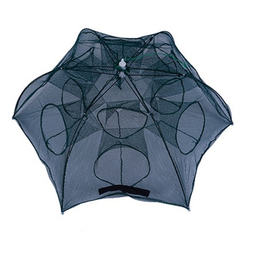 Large Foldable Fishing Net Fish Crab Yabbie Trap Minnow Crawfish Shrimp Cage NEW - Picture 3 of 19