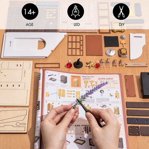 Rolife DIY LED Mystery Magic Shop Model Kits 1:24 Dollhouse Xmas Halloween Gift - Picture 9 of 11