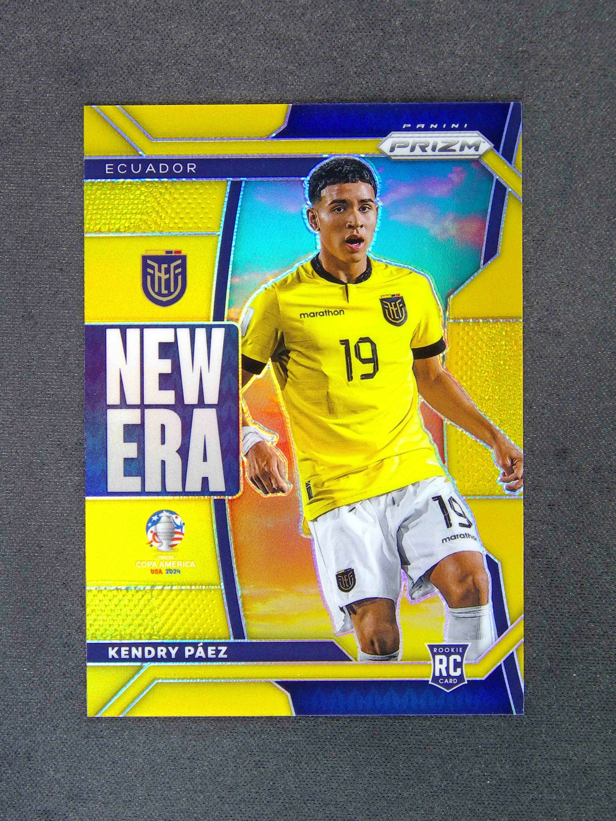 2024 Prizm Copa America Kendry Paez RC Rookie New Era #19 Gold Prizm /10