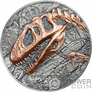 SINRAPTOR-Evolution-of-Life-1-Oz-Silver-Coin-500-Togrog-Mongolia-2019