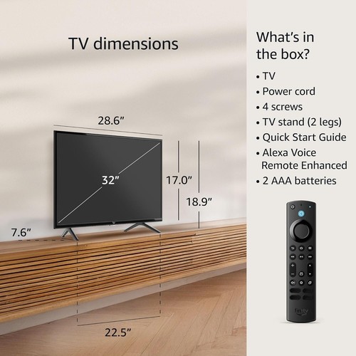 Amazon 32-Inch HD Smart TV with Alexa Voice Remote - Ultimate Streaming Solution - Picture 9 of 9