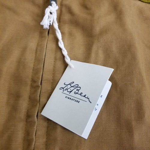 Vintage LL Bean Signature Harrington Cotton Linen Canvas Bomber Jacket Mens L - Picture 5 of 9