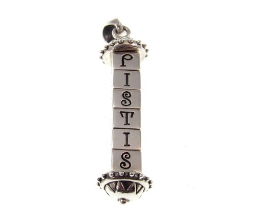 Solid 925 Sterling Silver Cryptex Secret Cylinder Pendant by Brigid Ashwood - Picture 5 of 5