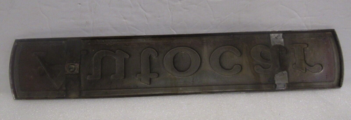 Vintage Autocar Chrome Silvertone Metal Embossed Lettering Emblem Original - Picture 2 of 5