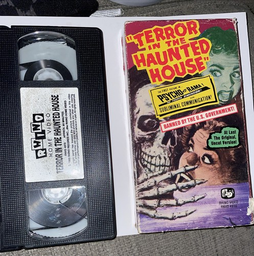 Vintage VHS TAPE Terror In The Haunted House 1958 1h 25m RHINO VIDEO Rare cult - Picture 6 of 6