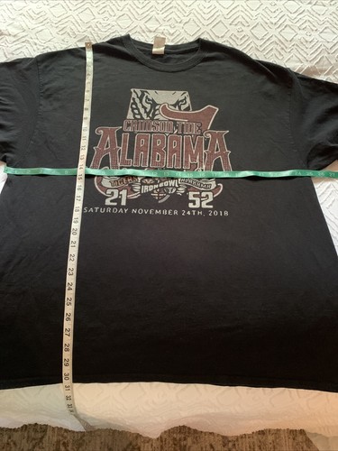 "Camiseta negra de la Universidad de Alabama Crimson Tide Iron Bowl 2018 2X 50"" x 30""" - Imagen 12 de 12