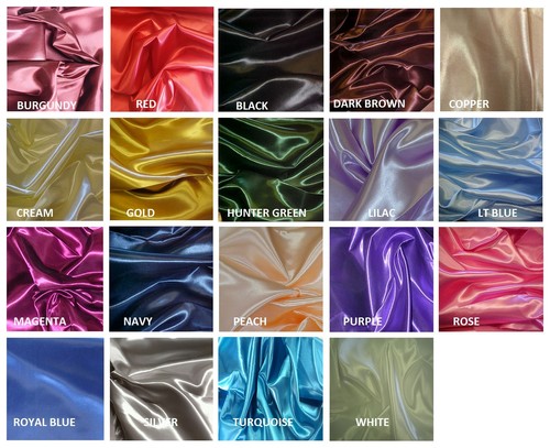 5 YARDS LOT Luxurious Bridal Satin Fabric costumes wedding crafts events  - Picture 1 of 15