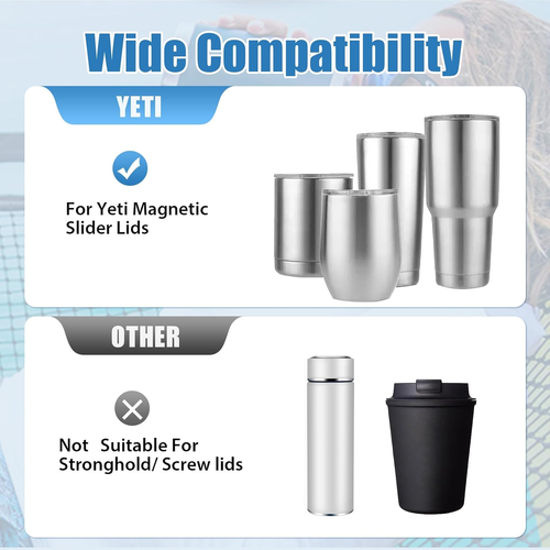 Magnetic Slider Replacement for Yeti Lid, 2 Pcs Magnet Replacement Parts Block f - Picture 5 of 7