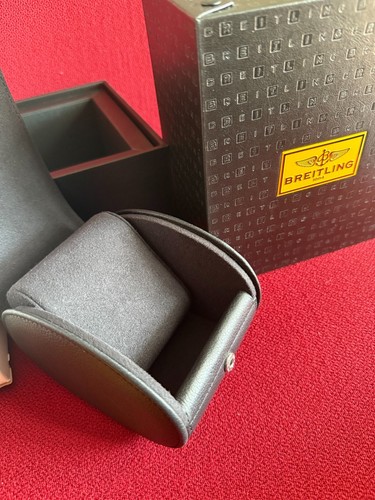 Genuine Original BREITLING watch box with black leather case - Bild 7 von 10