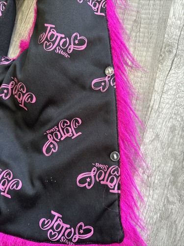 Nickelodeon Jojo Siwa magenta fur vest girls Size Small - Picture 7 of 14