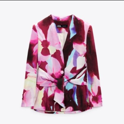 ZARA シームレス リブ ブラレット 50TH ANNIVERSARY 8779/542 NWT ZARA $109 Minimalist Fitted Blazer ZW Collection Bright