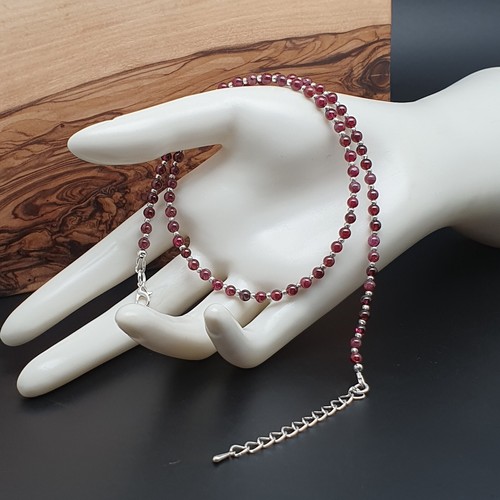 Necklace Beaded Gemstone Natural Crystal 16-in Collar Chakra Adjustable Handmade - Picture 326 of 459