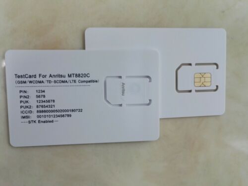 LTE 4G 3FF Micro SIM Test Card for Anritsu MT8820 | MT8820C Test USIM Card - Afbeelding 2 van 5
