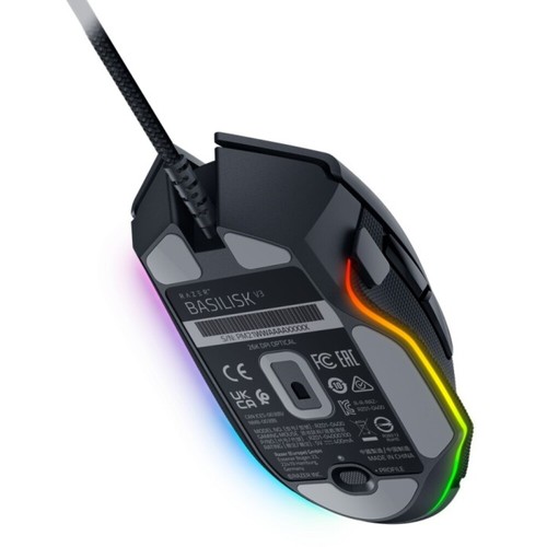 Razer Basilisk V3 Gaming Maus schwarz Tastenbeleuchtung 26000 dpi kabelgebunden - Bild 5 von 6