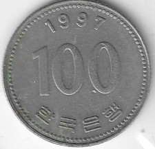 韓国 旧100won 1977年 古銭 韓国硬貨 韓国コイン 100ウォン 1977年 - メルカリ