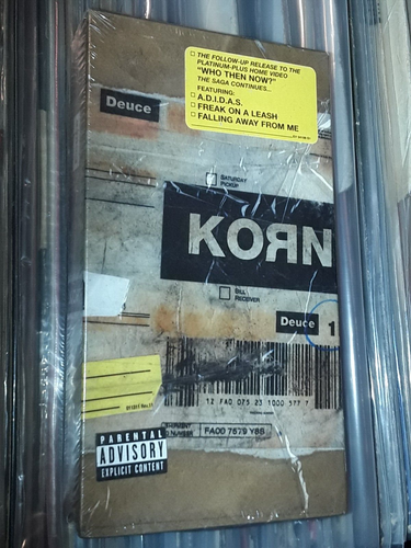 ORIGINAL KORN DEUCE USA EDITION VHS VIDEOS HYPE STICKER STILL SEALED METAL MINT