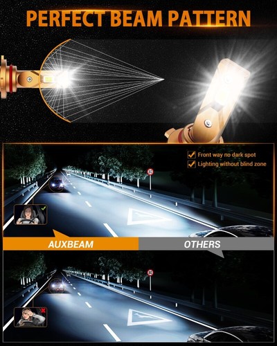 AUXBEAM 9005+9006+H11 Combo LED Headlight & Fog Bulbs For Honda Accord 2006-2012 - Foto 7 di 12