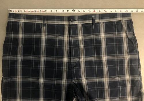 Ben Hogan Performance Golf Shorts Men's Size 46 Blue Plaid Pockets Lightweight - Picture 8 of 10