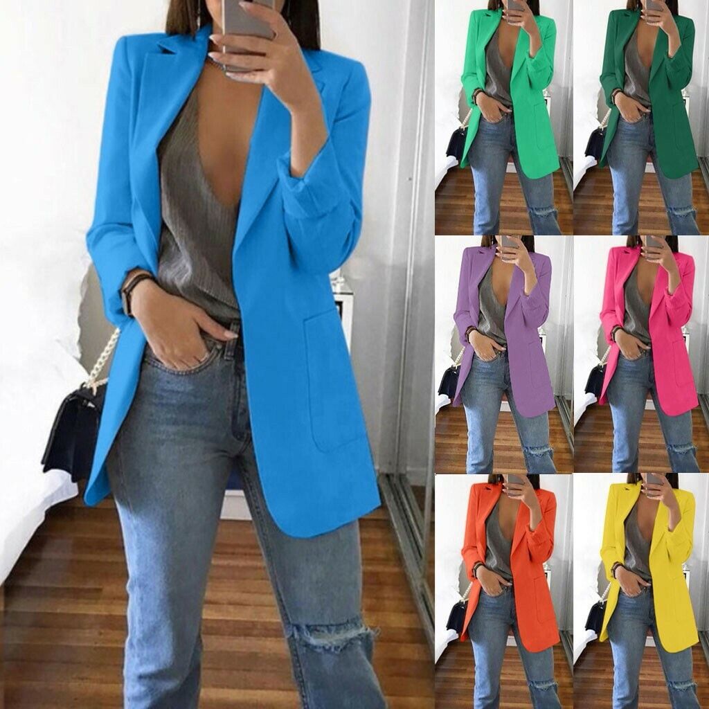 Long boyfriend top blazer plus size
