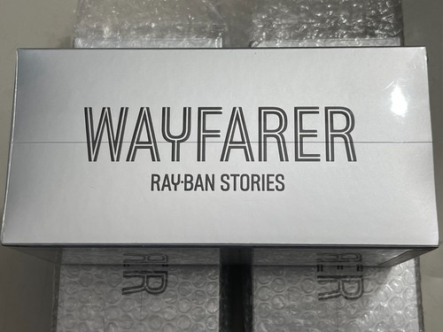 RayBan Stories Wayfarer Smart Glasses blaues Gestell polarisierte Gläser Sonnenbrille groß - Bild 8 von 10