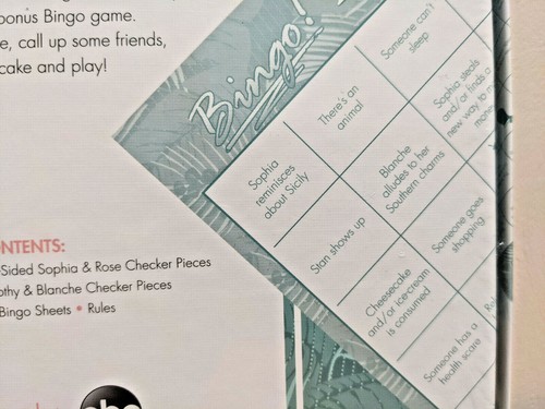 The Golden Girls Shady Pines Game Set Damas y Bingo Nuevo y Sellado - Imagen 11 de 11