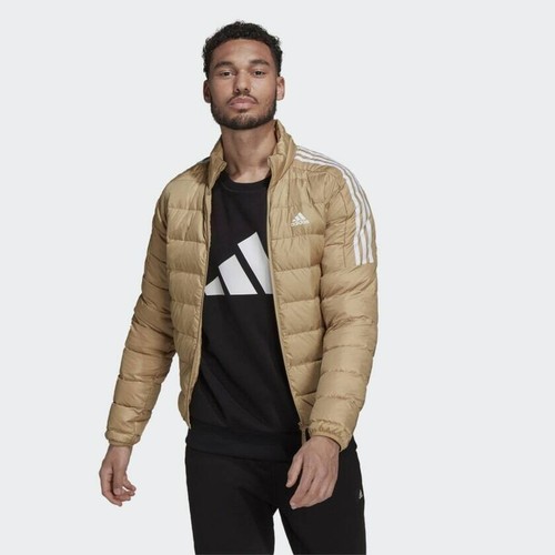 Adidas Essential GT9171 Men's Beige Tone Slim Fit Down Puffer Jacket XT26 Large