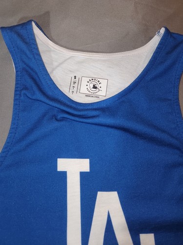 Los Angeles Dodgers Tank Top Women's Size S Blue Sleeveless Open Back MLB LA - 第 2/5 張圖片