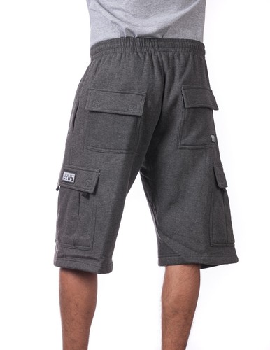 Pro Club Men's Six Pocket Fleece Cargo Shorts - Picture 9 of 17