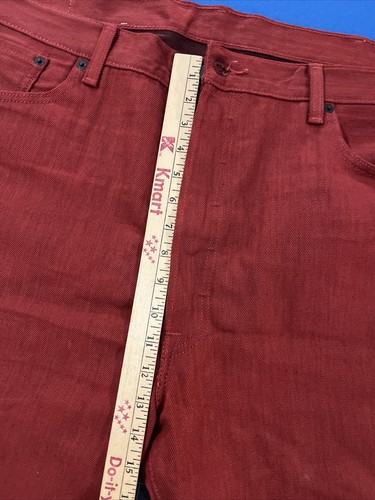Levi’s 501 Original Fit Jean Mens 42x30 Red 100% Cotton Blank Tab - New - Picture 9 of 12