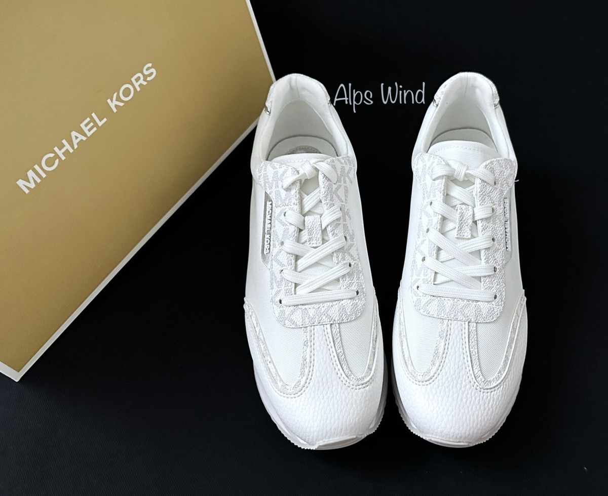 Michael Kors Women Trinity Logo Platform Trainer Sneaker SZ