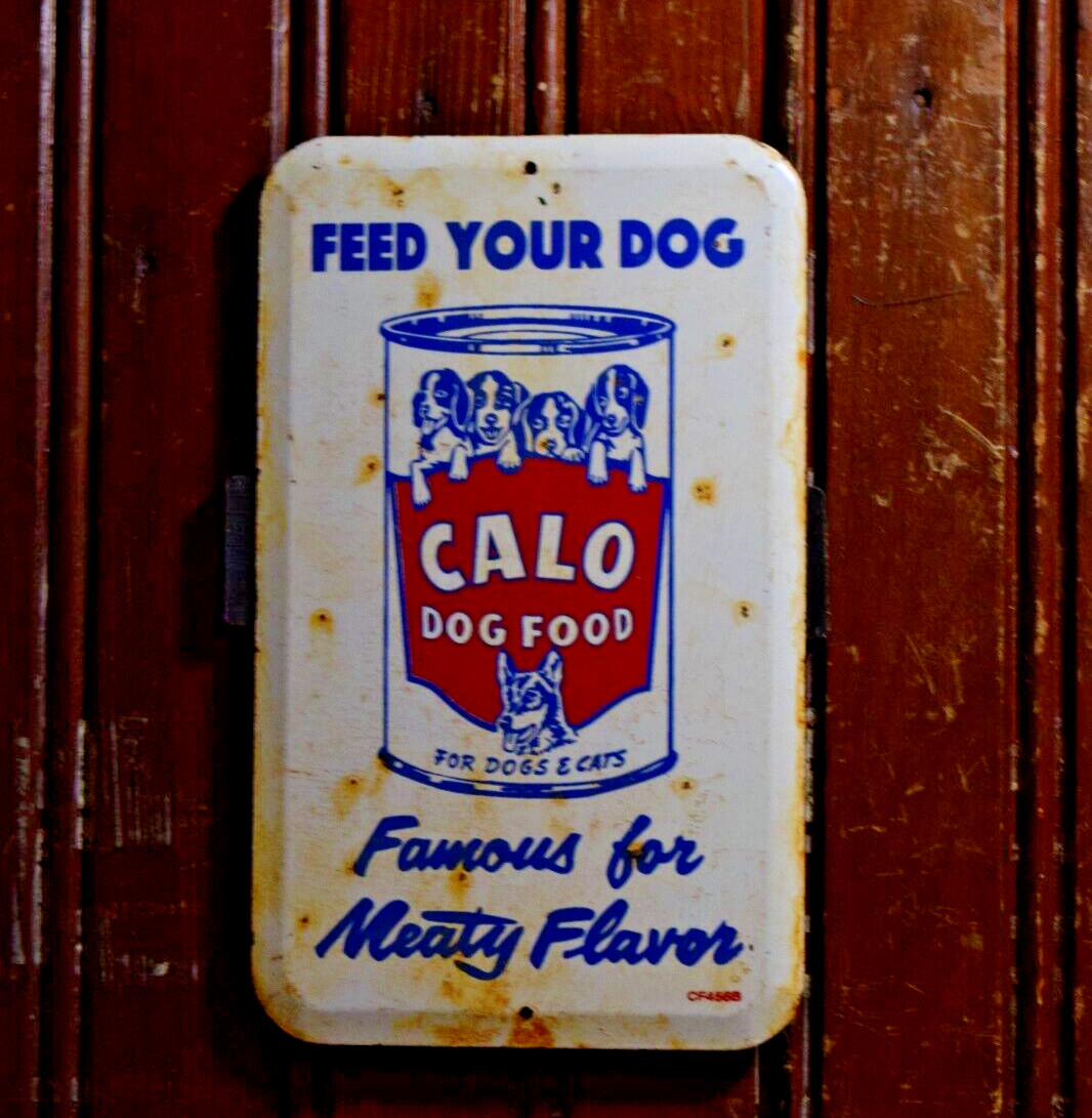 Stamped Painted Metal Sign Spaniel Puppy Shepherd Dogs