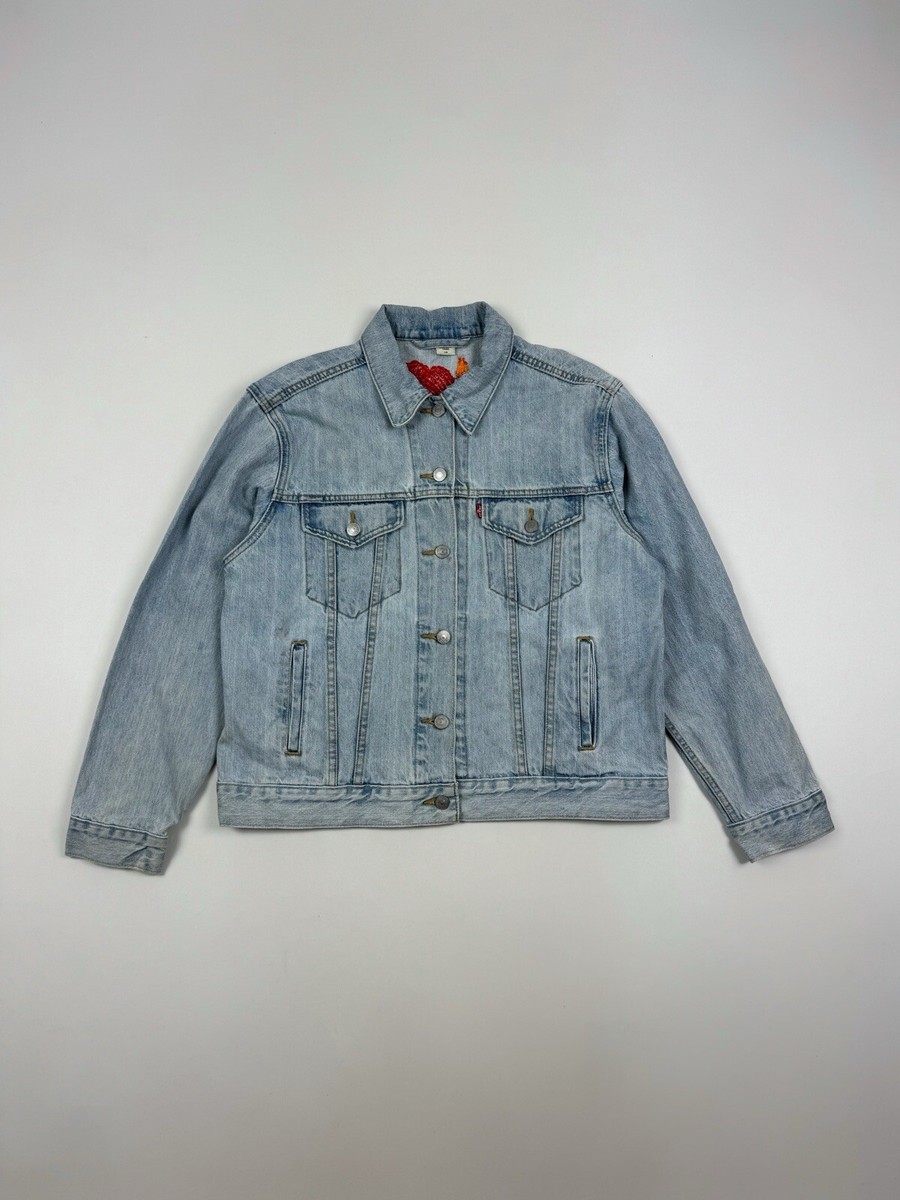 Levi's Floral Custom Ex-Boyfriend Jeans Tracker Jacket | eBay Levi's Floral Custom Ex-Boyfriend Jeans Tracker Jacket | eBay
