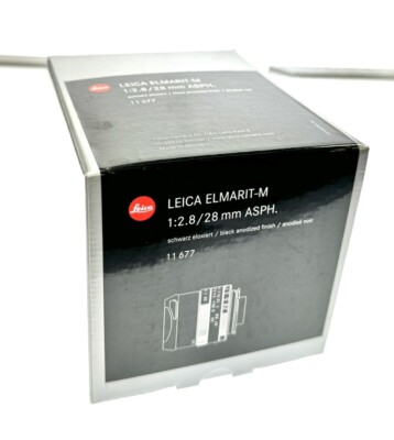 Genuine Leica 11677 Elmarit-M 28mm f/2.8 ASPH Lens Empty Box Only Manufacture
