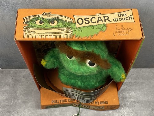 Vintage 70er Oscar The Grouch Jim Henson Muppet Sesamstraße Puppe SELTEN NRFB - Bild 6 von 11