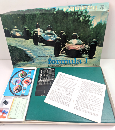 Vintage Waddington's Formula 1 Car Racing Board Game - 1964 - Missing Items - Picture 5 of 8