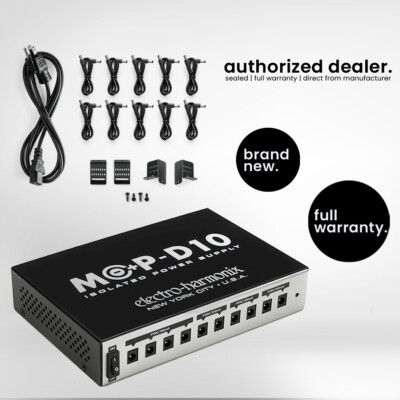 Electro-Harmonix MOP-D10 Isolated Effect Pedal 400ma Pedalboard Power Supply