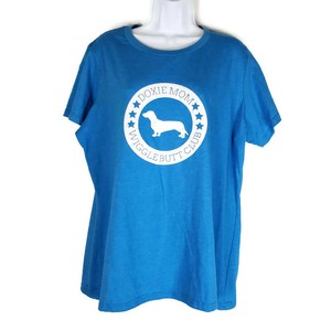 Teespring-2XL-Mens-Blue-Tee-Shirt-Short-Sleeves-Doxie-Mom-Wigglebutt-Club