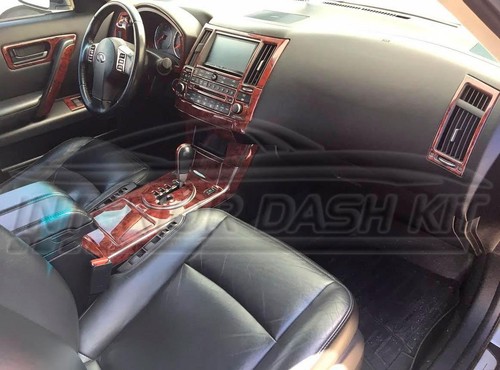 KIT DE MOLDURAS DE TABLERO DE MADERA BURL INTERIOR PARA 2006 2007 2008 INFINITI FX35 FX45 FX 35 - Imagen 5 de 10