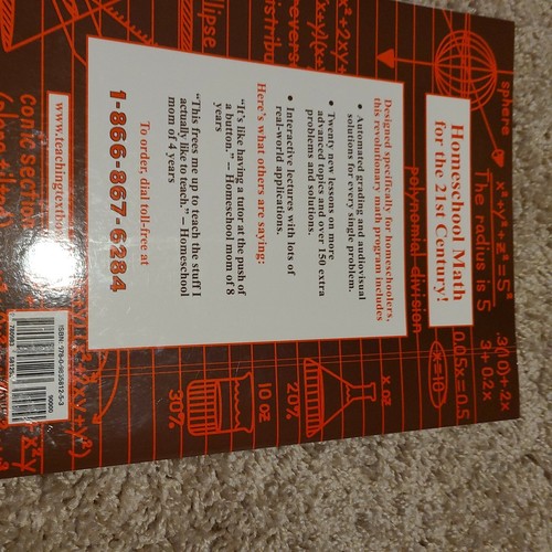 NEW Teaching Textbooks Algebra 2 Answer Key and Test Bank 2.0 ...