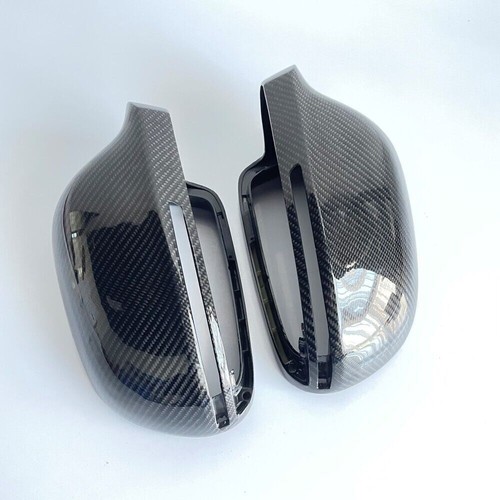 Carbon Fiber Side Wing Rear View Mirror Cover Caps Replace Trim For Audi A5 S5 - Picture 4 of 15
