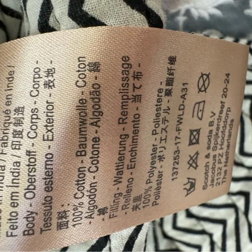 Chaqueta acolchada con estampado de bloques Scotch & Soda India talla XS - Imagen 7 de 9