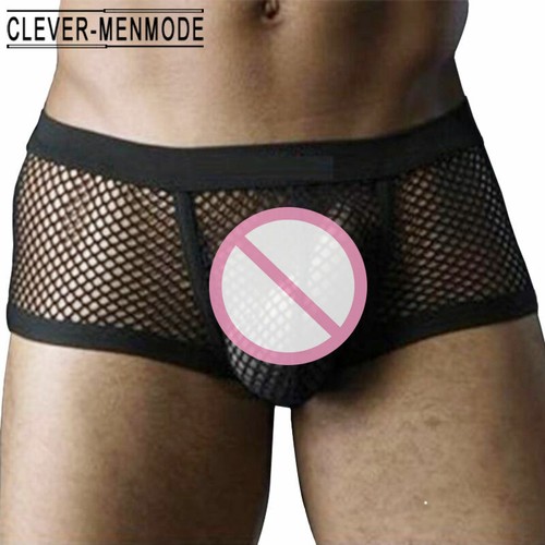 Herren Durchsichtig Boxershorts Sexy Mesh Trunks Shorts Unterwäsche Atmungsaktiv Höschen - Bild 4 von 8