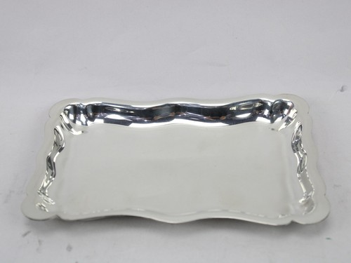 Salisbury Pewter Handcrafted 6 1/2" Silver Tray USA NIB - Afbeelding 8 van 10