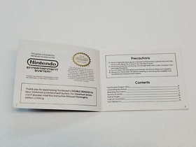 Double Dragon Auténtico Original NES Nintendo Manual Solo **