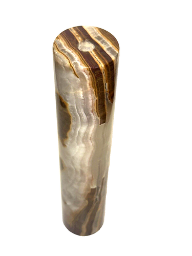 NEW OLD STOCK 10"H Med Green Cylinder Cone Onyx Marble Lamp BREAK COLUMN PART - Picture 5 of 10