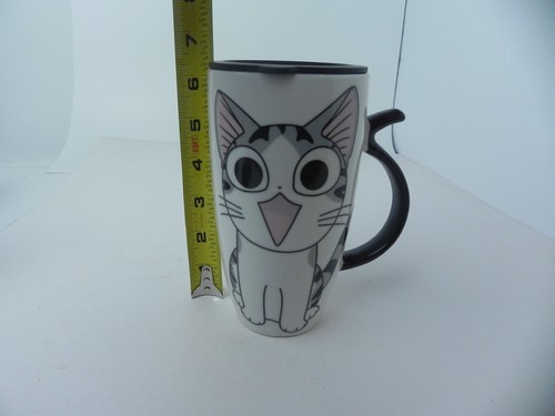 Chi Yamada Cat Coffee Mug Ceramic With Plastic Lid - Gift Idea - 第 5/5 張圖片