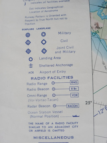 USAF Caribbean Sea GLOBAL NAVIGATION PLANNING CHART GNC 9N Original 1963 4th Ed. - Picture 17 of 24