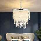 20" Crystal Chandelier Beaded String Ceiling Fixture 5-Lights Pendant Lighting